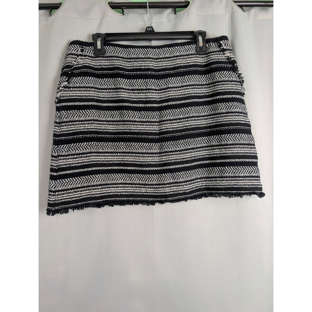 Loft Mini Skirt Womens SZ 12 Black White